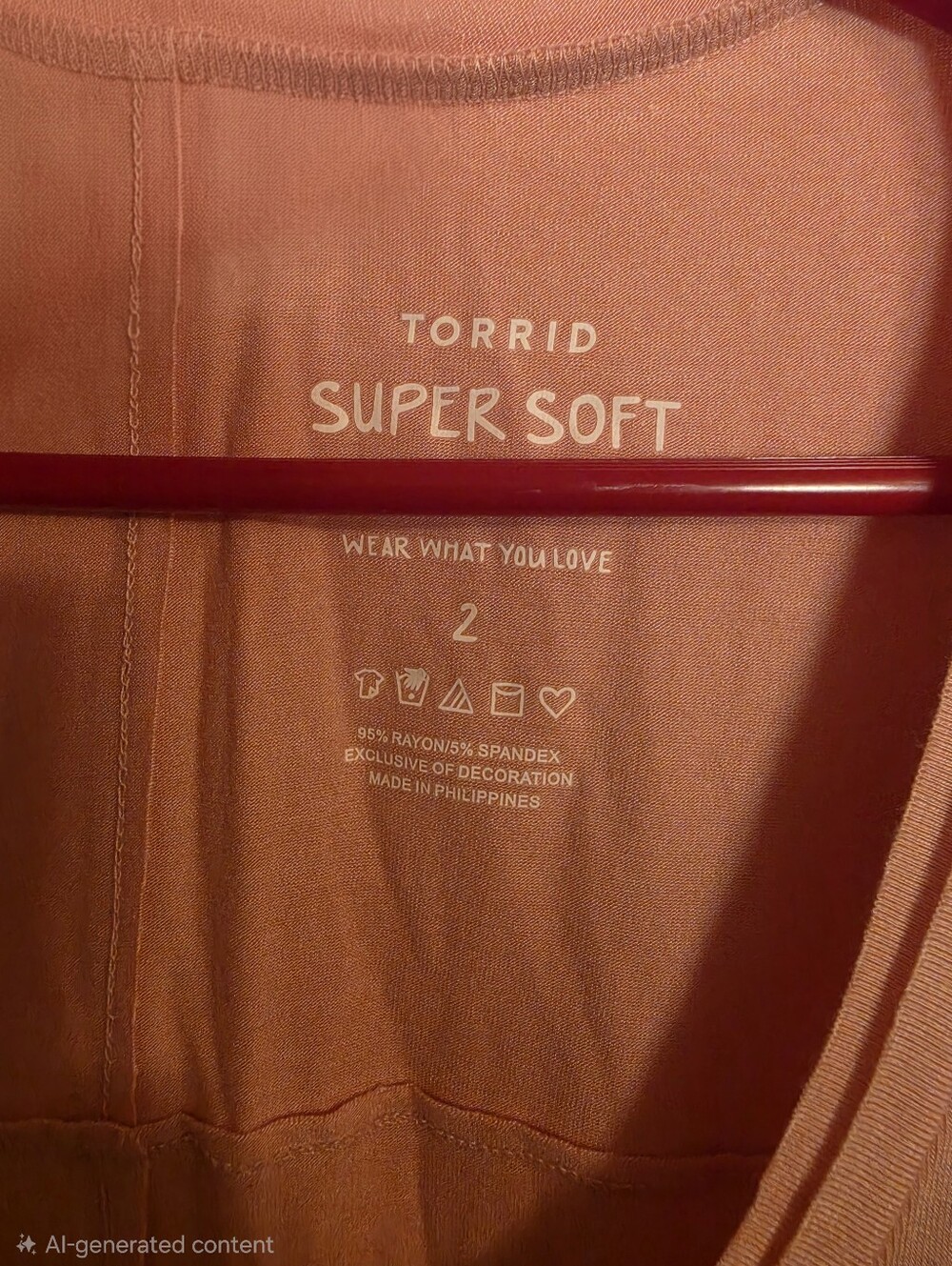 torrid Pink Henley Tunic with Lace Sleeve Detail NWT - Picture 5 of 5